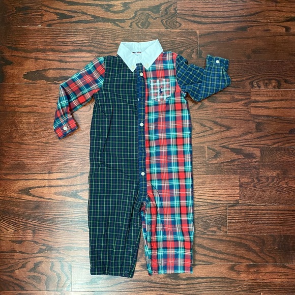 Ralph Lauren Other - Ralph Lauren Plaid Lined Coverall 12M